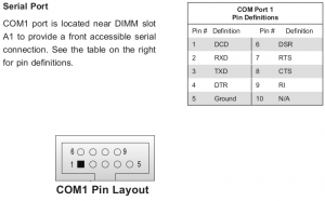 x10sdv board com1 pin layout